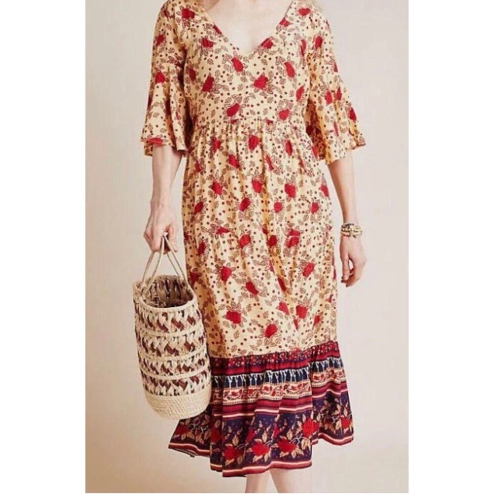 Anthropologie faithful the brand boho floral dress size 4